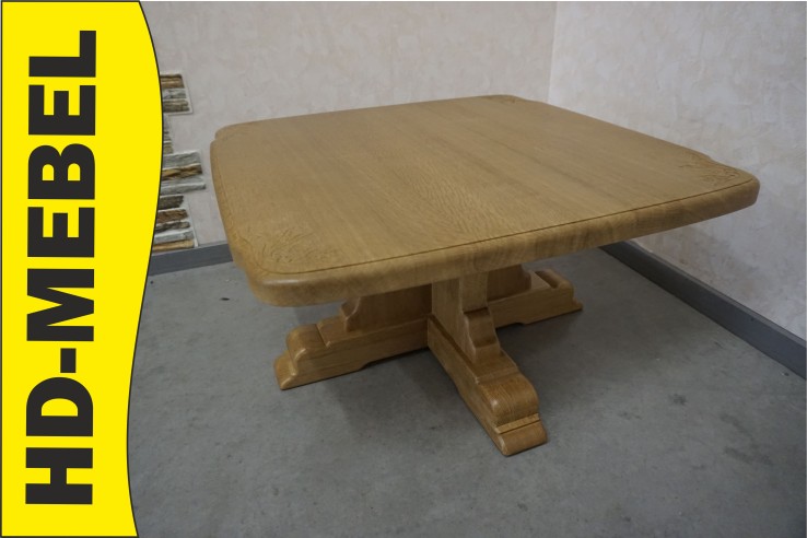 ŁAWA STOLIK Z LITEGO DĘBU 80/80 CM MEGA WZÓR NA...