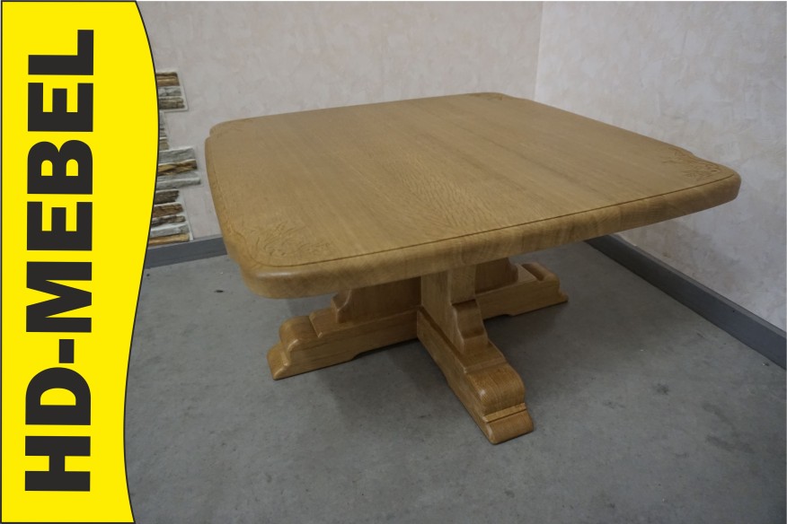 ŁAWA STOLIK Z LITEGO DĘBU 80/80 CM MEGA WZÓR NA BLACIE