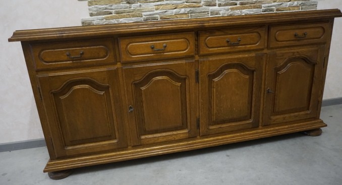 KOMODA DĘBOWA 4 DRZWIOWA SZER. 188 CM 2