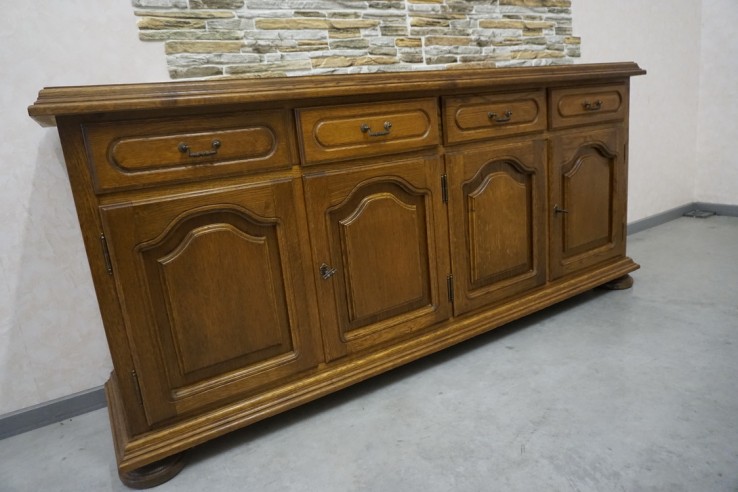 KOMODA DĘBOWA 4 DRZWIOWA SZER. 188 CM