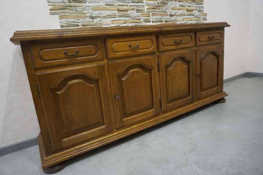KOMODA DĘBOWA 4 DRZWIOWA SZER. 188 CM