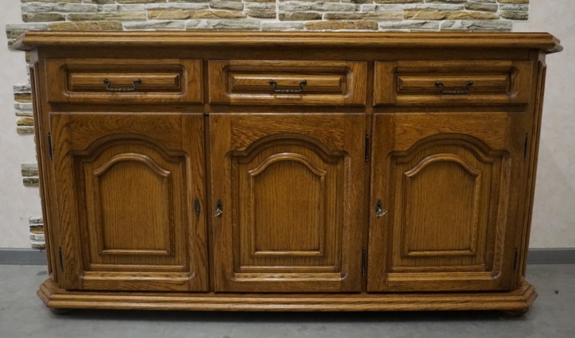 KOMODA DĘBOWA 3 DRZWIOWA 152 CM