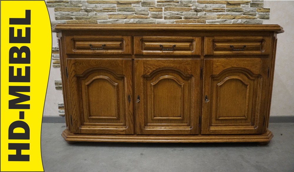 KOMODA DĘBOWA 3 DRZWIOWA 152 CM