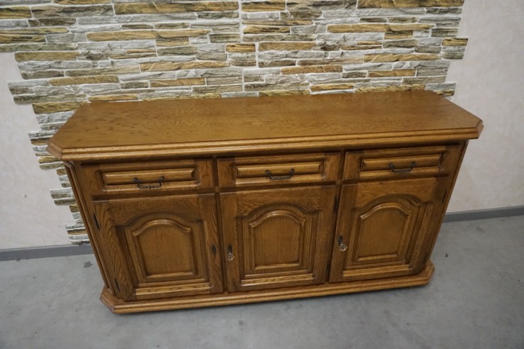 KOMODA DĘBOWA 3 DRZWIOWA 152 CM