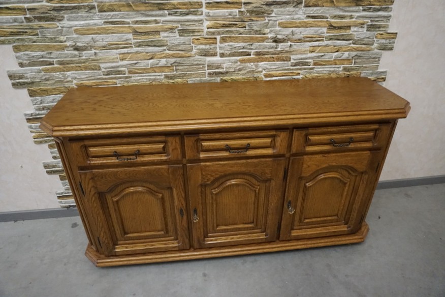 KOMODA DĘBOWA 3 DRZWIOWA 152 CM