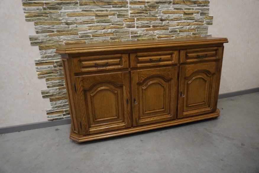 KOMODA DĘBOWA 3 DRZWIOWA 152 CM