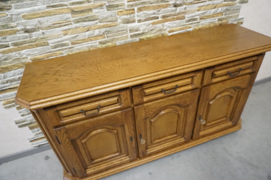 KOMODA DĘBOWA 3 DRZWIOWA 152 CM