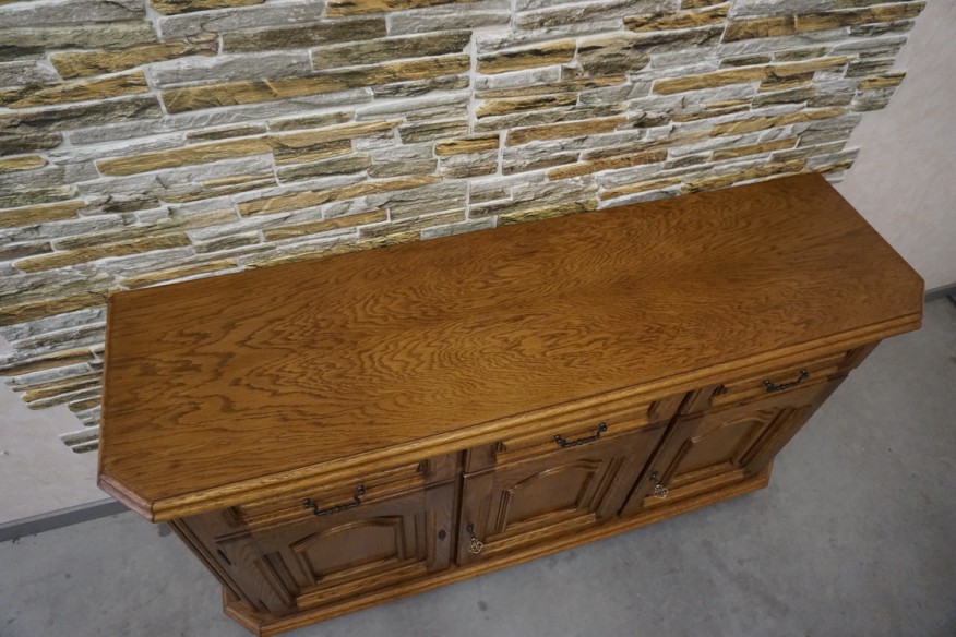 KOMODA DĘBOWA 3 DRZWIOWA 152 CM