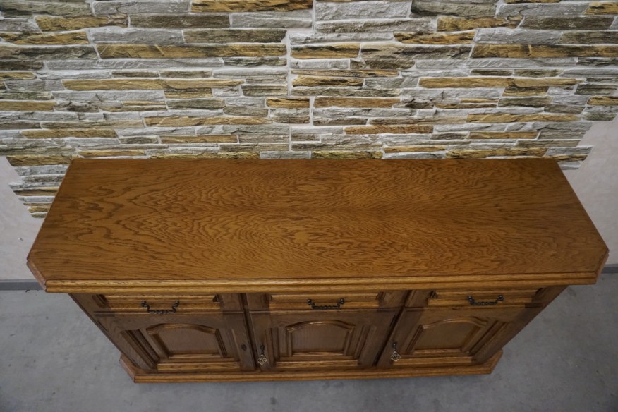 KOMODA DĘBOWA 3 DRZWIOWA 152 CM