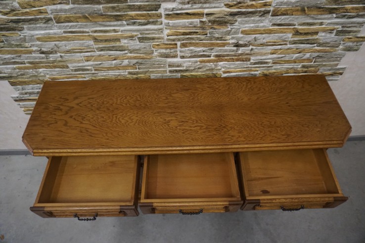 KOMODA DĘBOWA 3 DRZWIOWA 152 CM