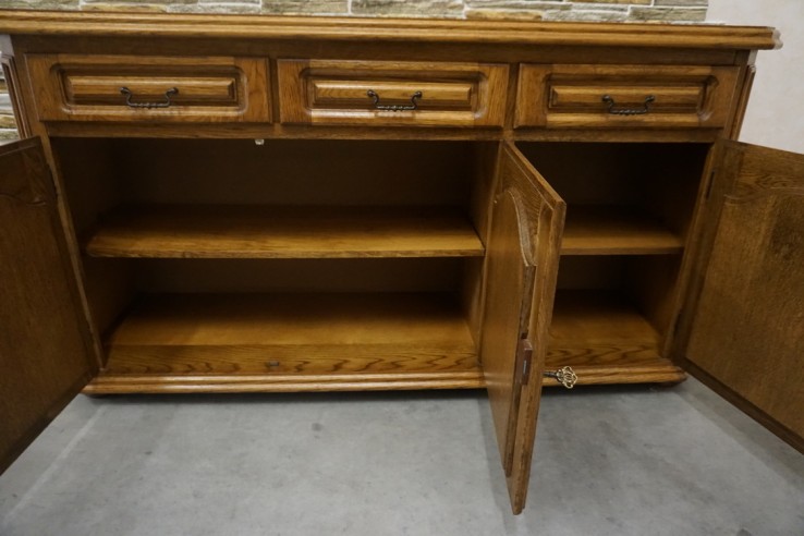 KOMODA DĘBOWA 3 DRZWIOWA 152 CM