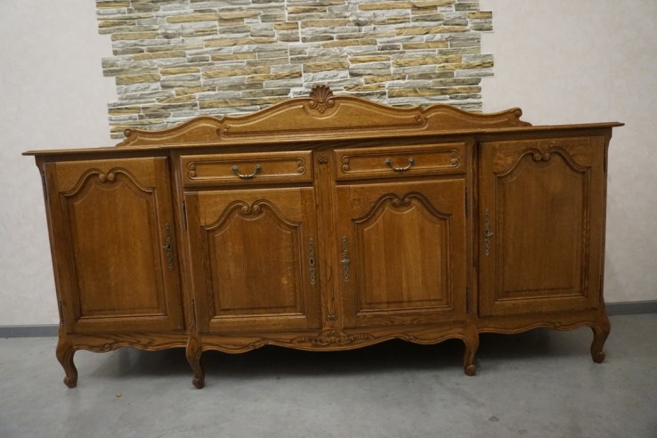 KOMODA DĘBOWA 4 DRZWIOWA W STYLU CHIPPENDALE...