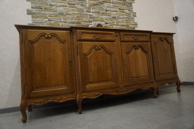 KOMODA DĘBOWA 4 DRZWIOWA W STYLU CHIPPENDALE...