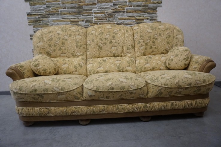 ZESTAW NA STELAŻU DĘBOWYM 3+1+1+ hoker , SOFA 3...