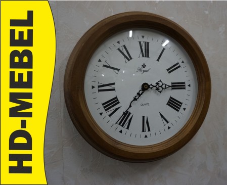 ZEGAR ŚCIENNY DĘBOWY NA BATERIE ŚREDNICA 29 CM